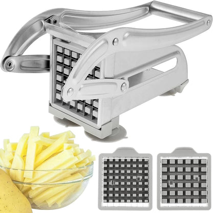 French Fries Cutter – Stainless Steel Quick-Cut Potato Slicer (36 / 46 Hole Blade)