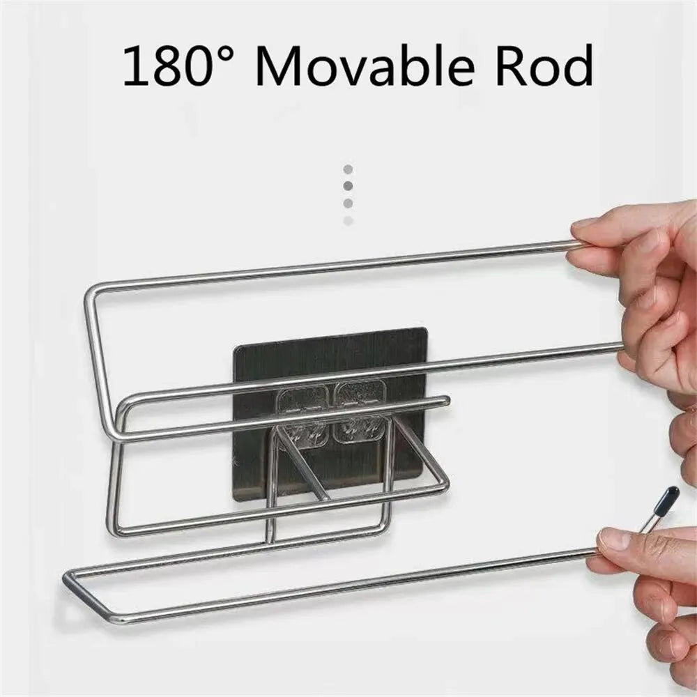 2PCS Stainless Steel Adhesive Paper Towel Holder