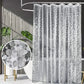 Transparent PEVA Shower Curtain Liner with Hooks – Waterproof Cobblestone Design - Roomsium