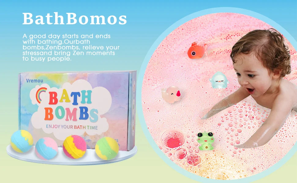 Bath Bombs for Kids with Surprise Inside – 24 Pack Bubble Bath Fizzies