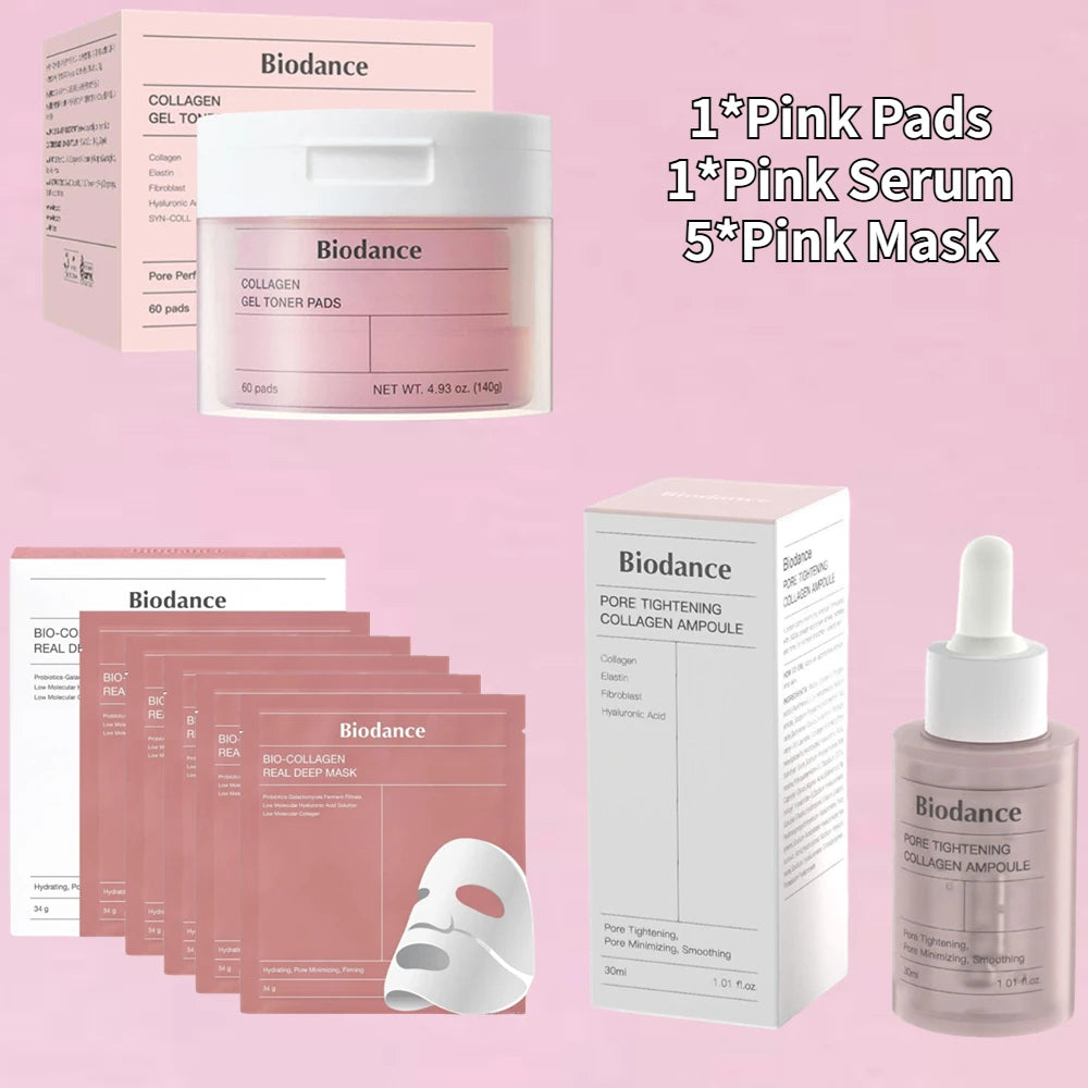 Korean Biodance Skin Care Kit – Collagen Gel Toner Pads & Bio-Collagen Deep Mask