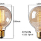 YNL E27 Retro Edison Bulb 220V 40W – ST64 G80 G95 G125 Vintage Filament Light Bulb - Roomsium