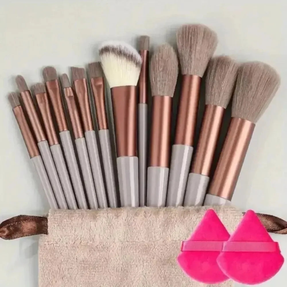 13-Piece Makeup Brush Set – Nylon Bristles
