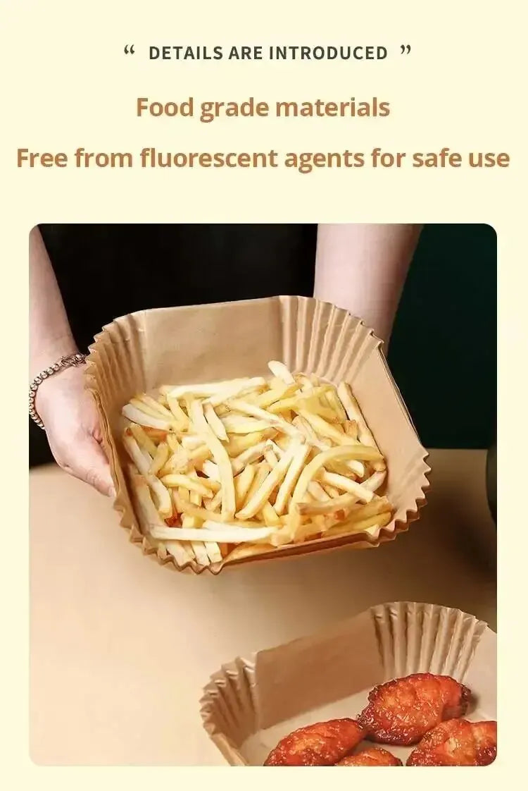 Air Fryer Disposable Paper Liners – Non-Stick Baking Paper