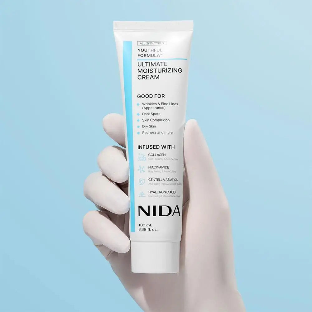 NIDA Multi-Action Moisturizing Cream 100ml – Rejuvenating Face Cream for All Skin Types - Roomsium