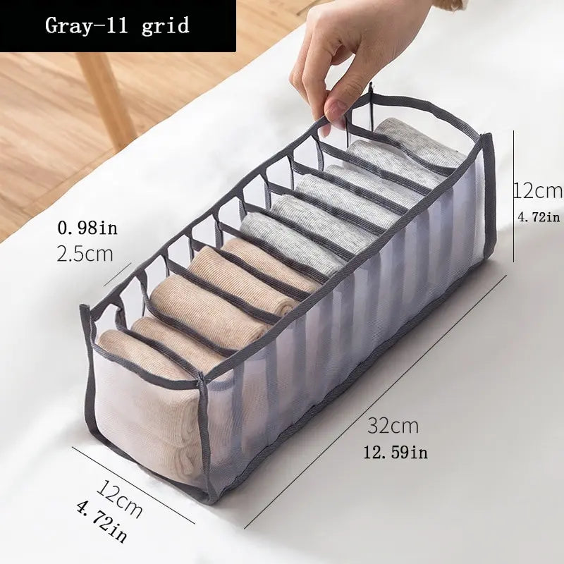 11 Compartment Foldable Underwear Organizer Storage Box