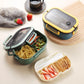 Double-Layer Portable Lunch Box with Spoon & Fork – Microwave Safe Bento Food Container (1200ml)