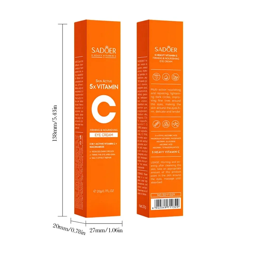 Vitamin C Eye Cream – Hydrating & Brightening Under Eye Care (20g) - Roomsium