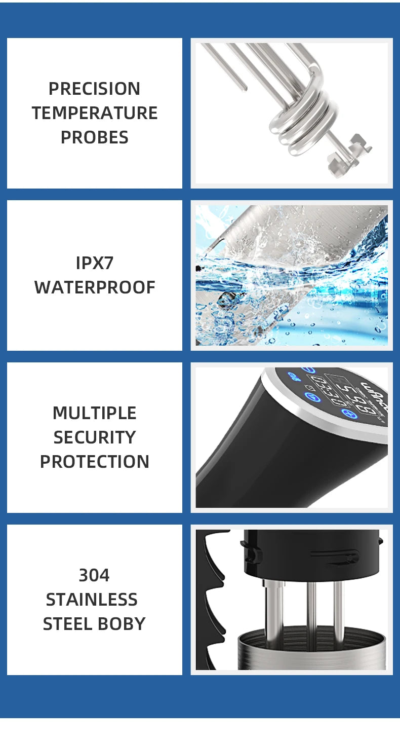 Wancle 1100W Sous Vide Immersion Cooker – Precision Digital Circulator - Roomsium