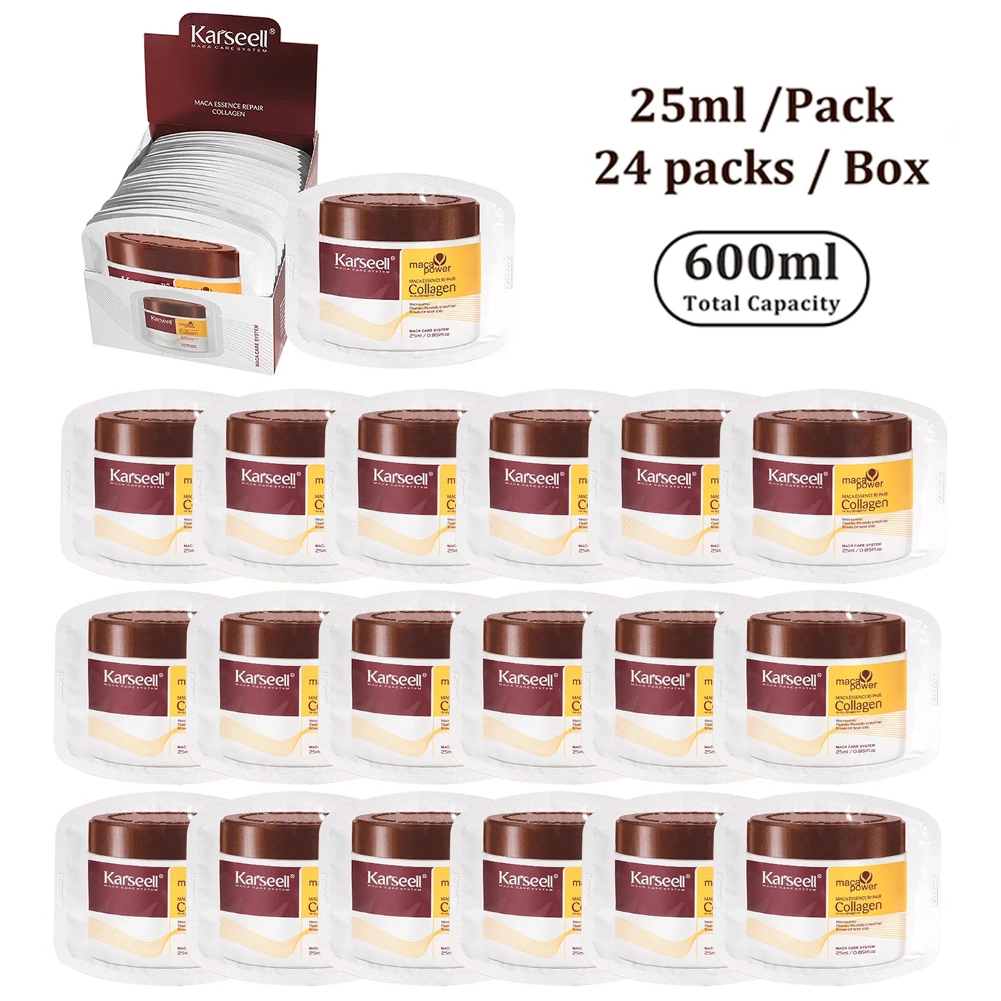 Karseell Collagen Hair Mask 24 Pack Deep Conditioning Treatment
