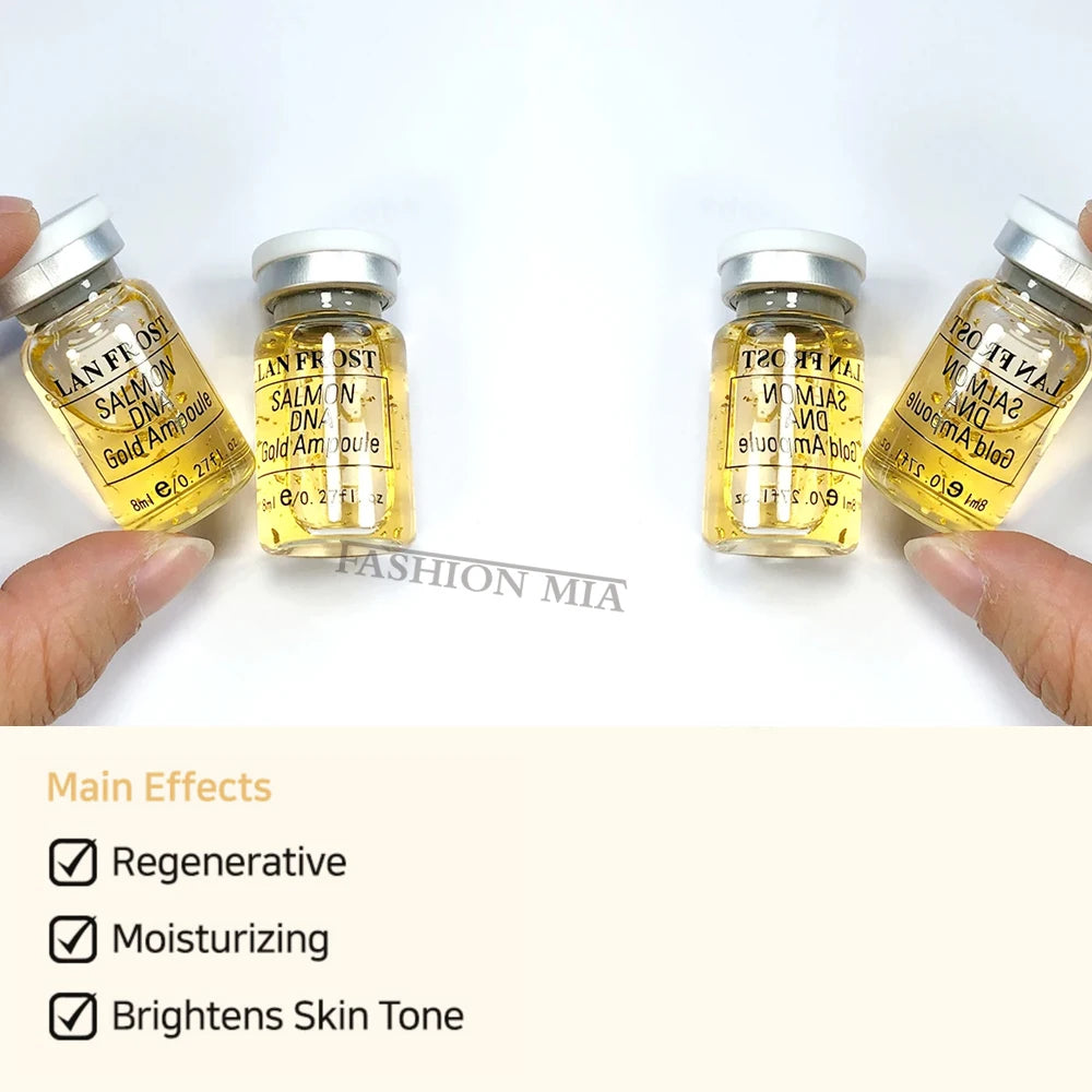 LAN FROST Salmon DNA Gold Ampoule 8ml – Hydrating & Brightening Facial Essence
