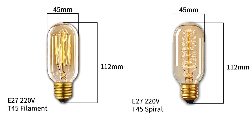 YNL E27 Retro Edison Bulb 220V 40W – ST64 G80 G95 G125 Vintage Filament Light Bulb - Roomsium