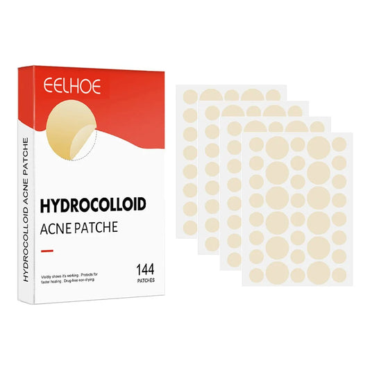 144pcs Acne Patches – Invisible Hydrocolloid Spot Stickers