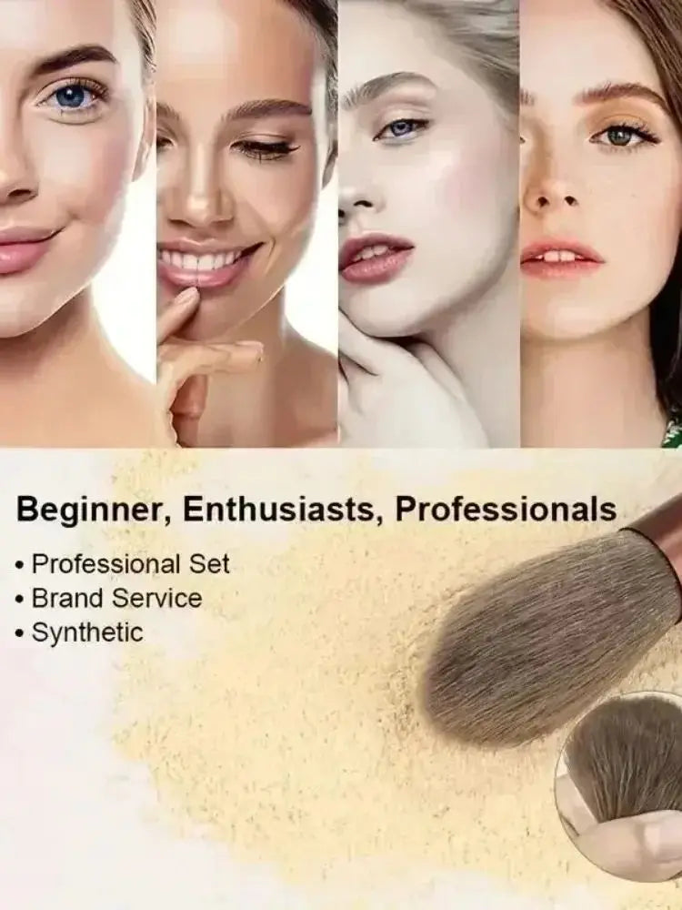 13-Piece Makeup Brush Set – Nylon Bristles