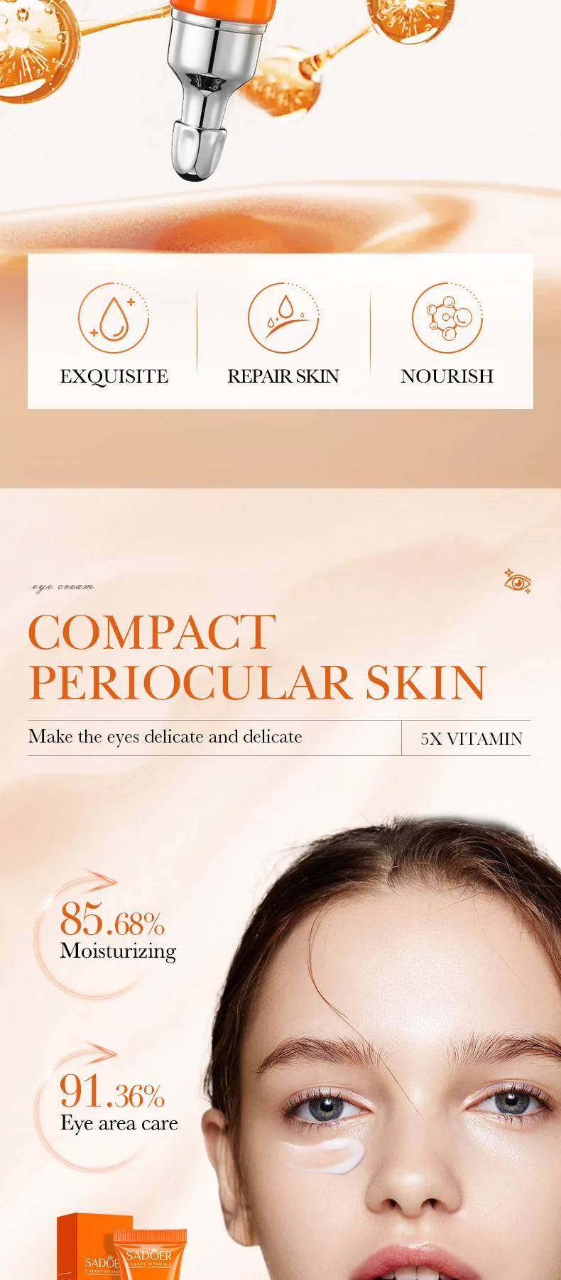 Vitamin C Eye Cream – Hydrating & Brightening Under Eye Care (20g) - Roomsium