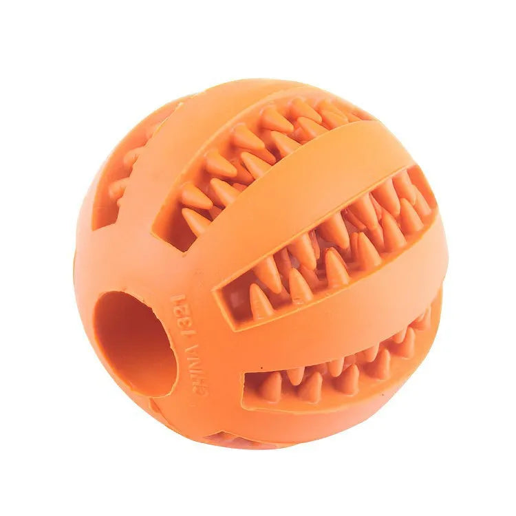 Dog Chew Ball Toy – Bite-Resistant Rubber Treat Feeder & Tooth Cleaning Ball