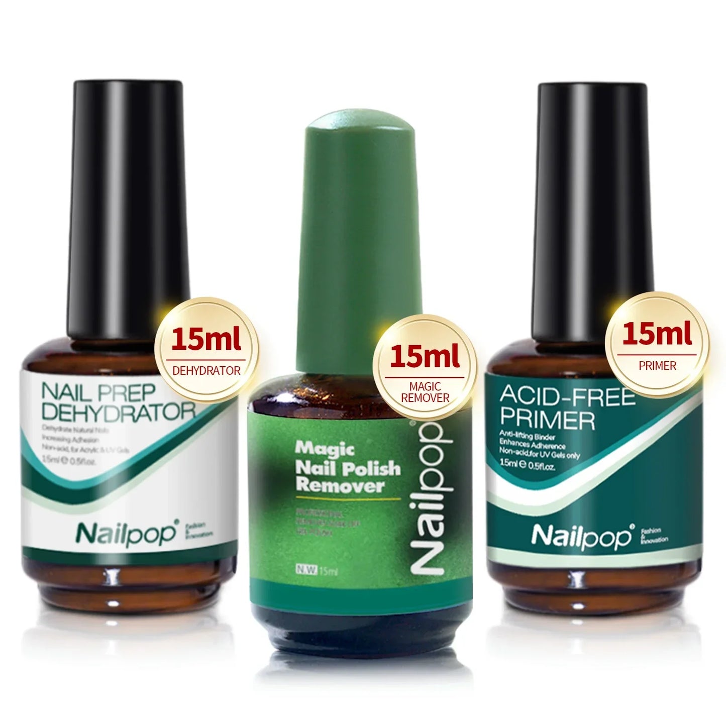 Nailpop Nail Dehydrator & Acid-Free Primer Set – Natural Nail Prep for Acrylic & UV Gel - Roomsium