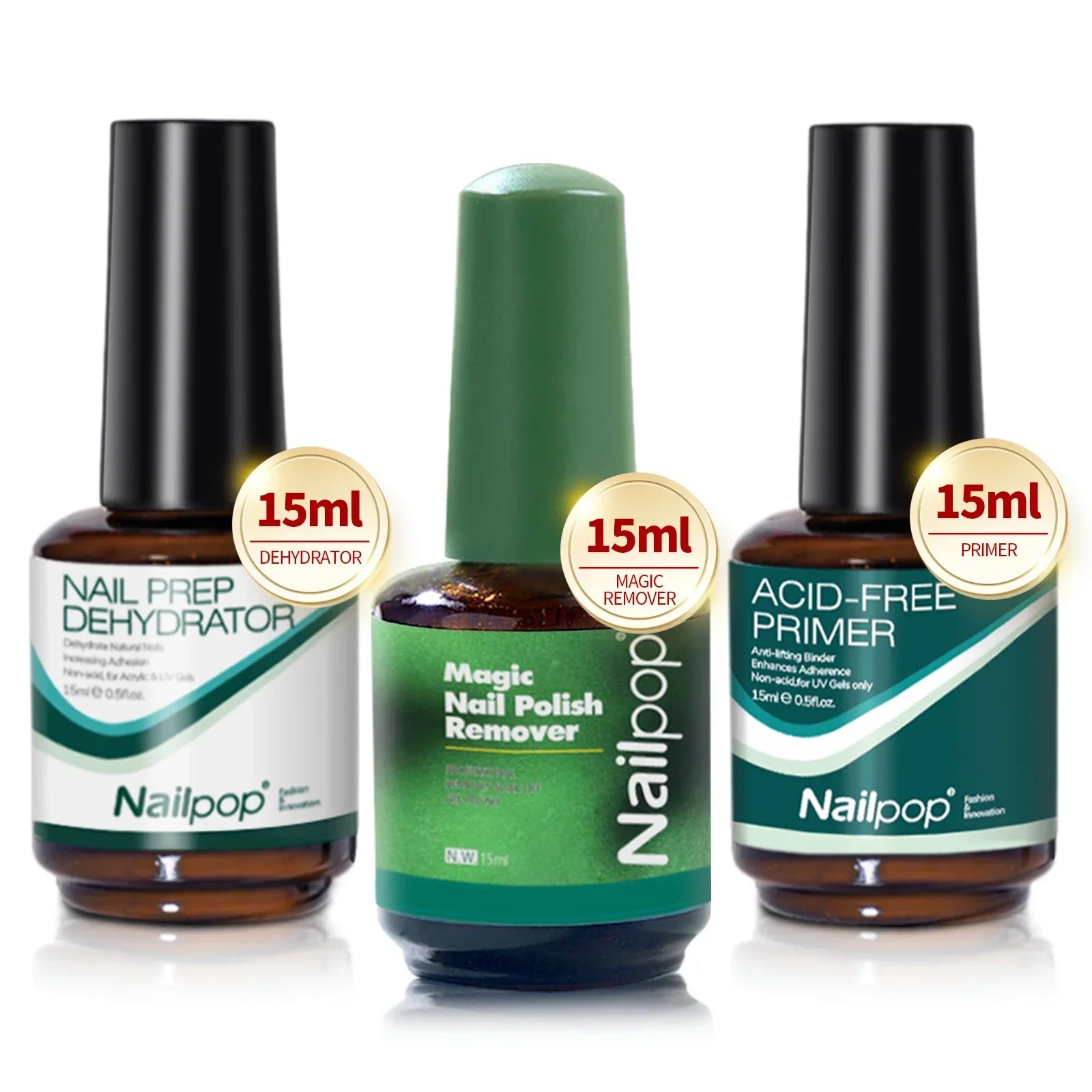 Nailpop Nail Dehydrator & Acid-Free Primer Set – Natural Nail Prep for Acrylic & UV Gel - Roomsium