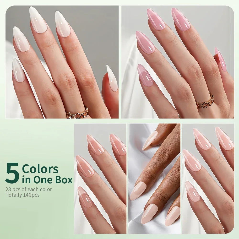 Nailpop 3-in-1 Nude Natural Nail Tips – 140PCS