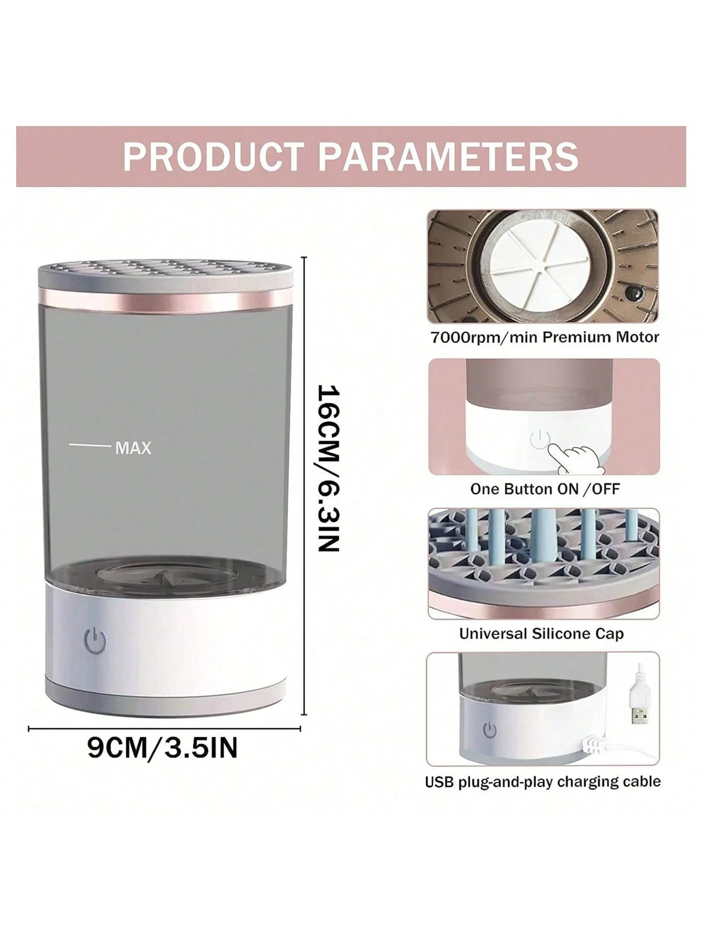 Electric Makeup Brush Cleaner | Automatic Brush Washer