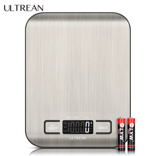 ULTREAN Digital Kitchen Scale 5000g/1g High Precision Food Scale with LCD Display - Roomsium
