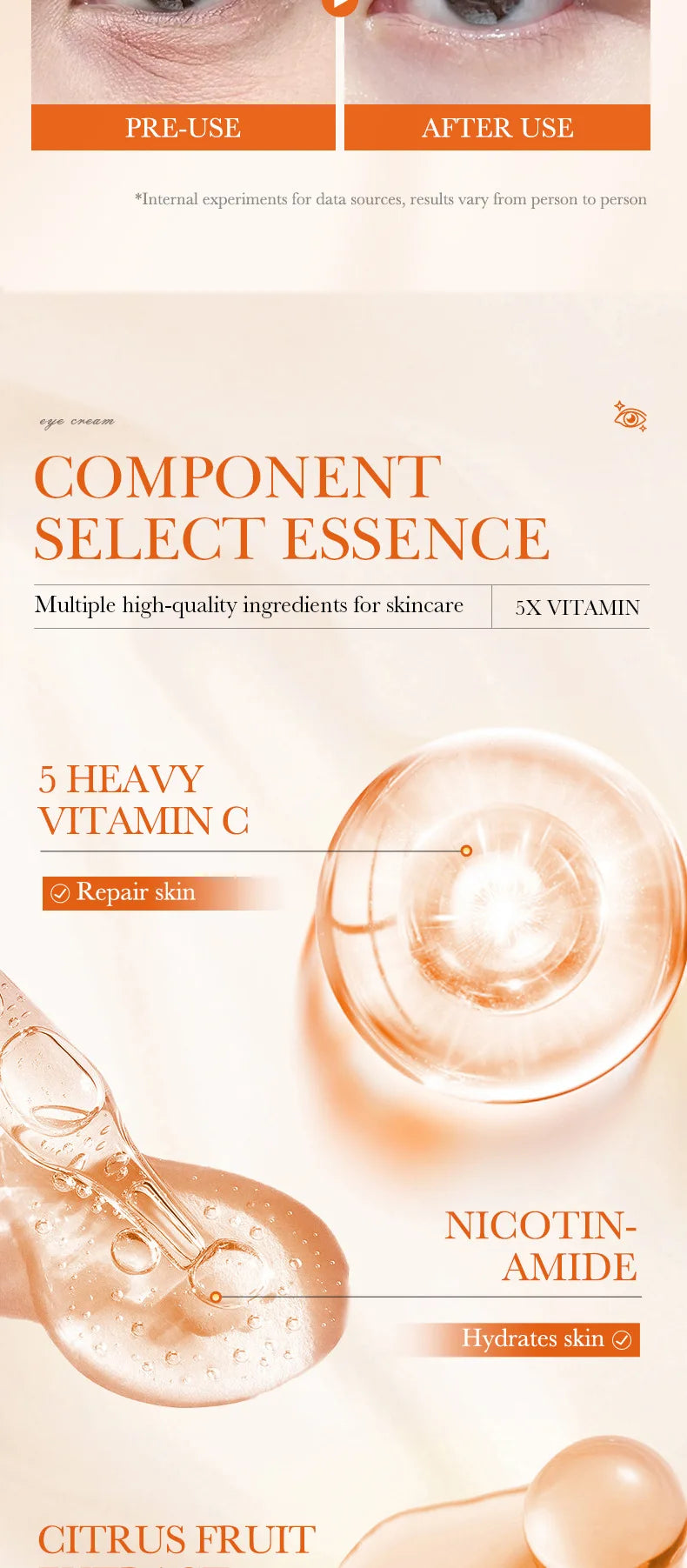 Vitamin C Eye Cream – Hydrating & Brightening Under Eye Care (20g) - Roomsium