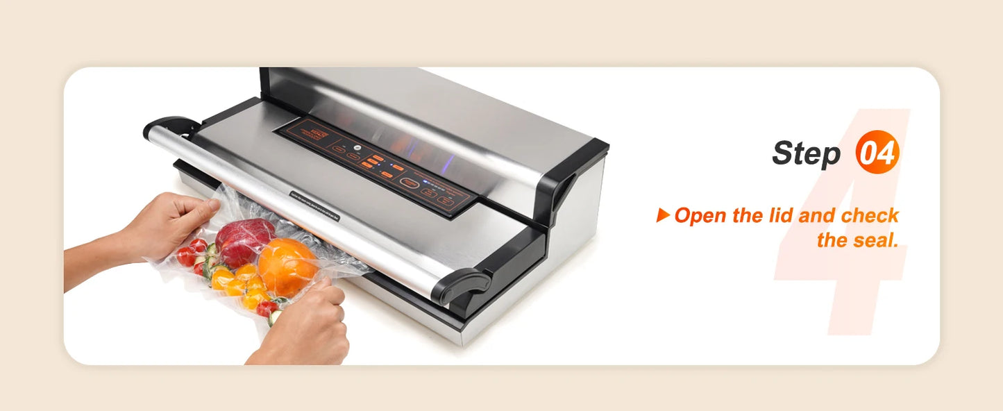 SucceBuy Commercial Vacuum Sealer Machine – Automatic Food Packaging with Cutter & Bag Storage - Roomsium