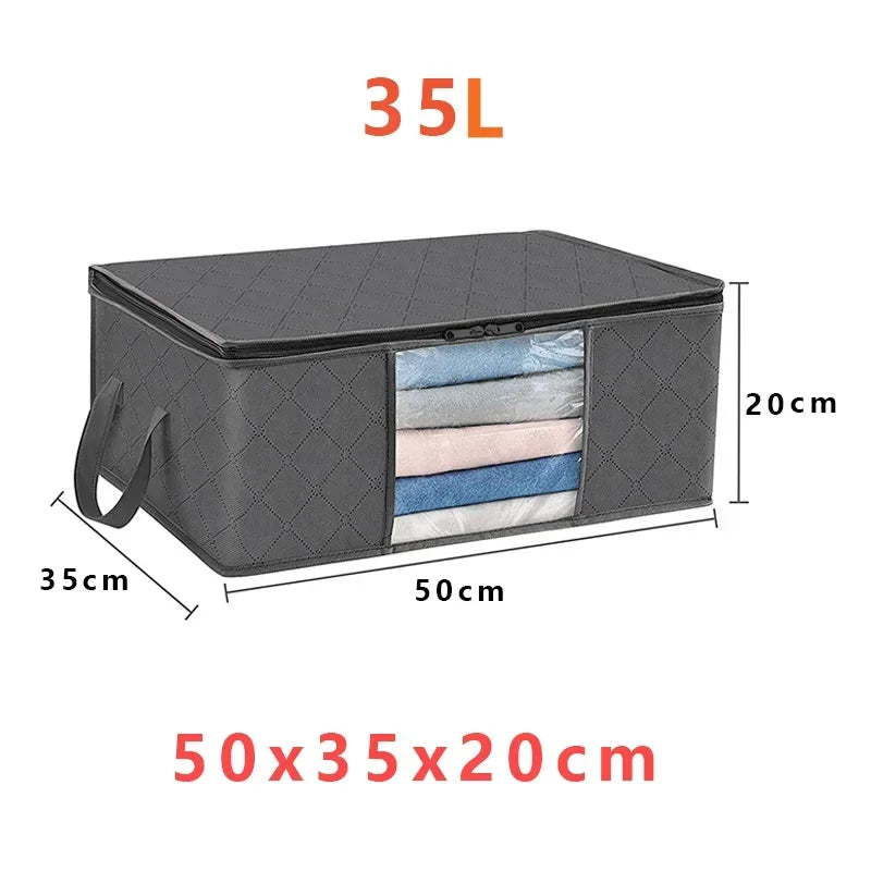 Large Capacity Clothes Storage Bag Foldable Closet Organizer