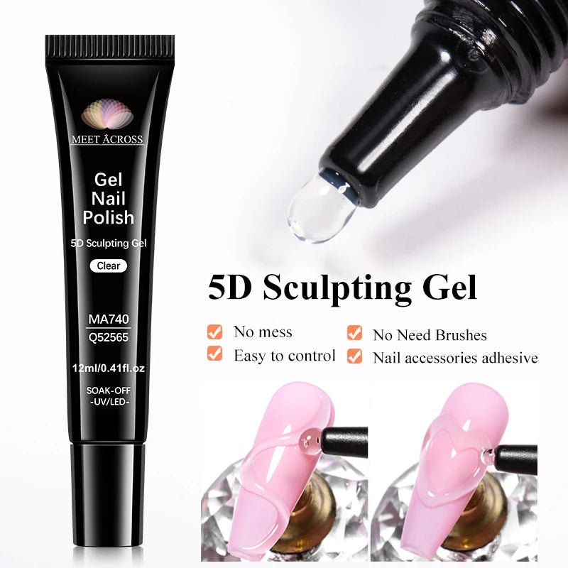 5D Sculpting Gel Nail Art Modeling Gel – 3D Design Carving Gel
