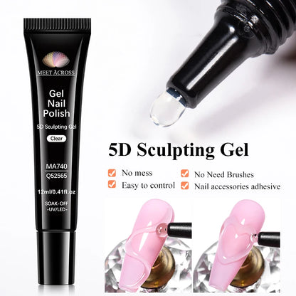 5D Sculpting Gel Nail Art Modeling Gel – 3D Design Carving Gel