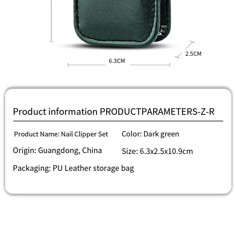 6-Piece Stainless Steel Nail Clipper Set – Portable Manicure & Pedicure Kit - Roomsium