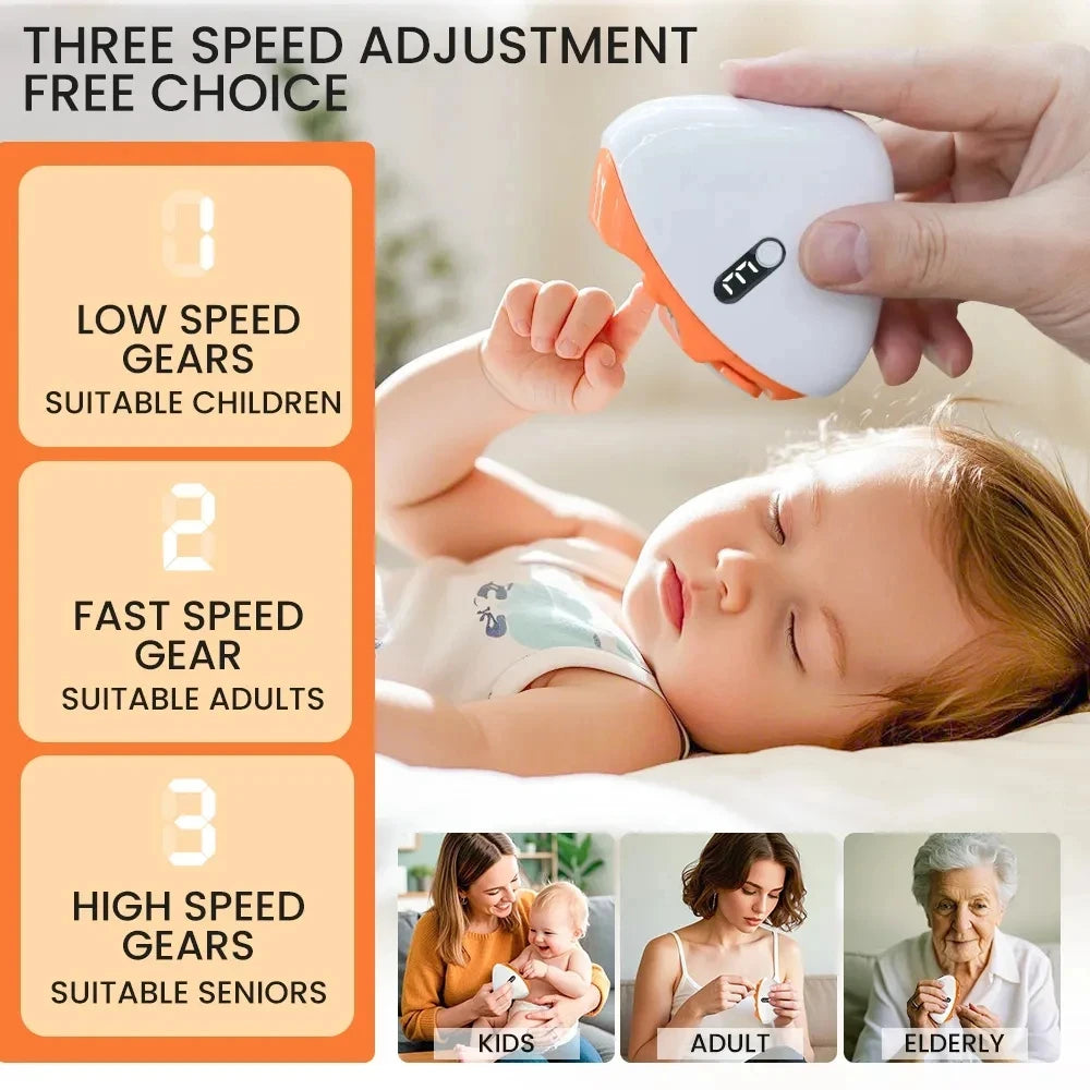 Electric Automatic Nail Trimmer with Light for Adults & Babies - Roomsium