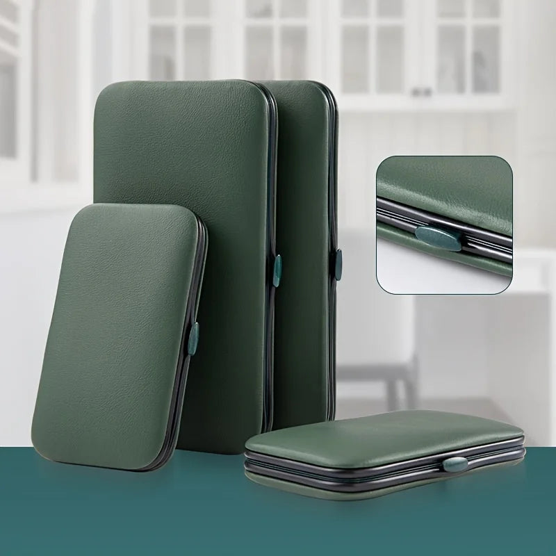 Professional Stainless Steel Manicure & Pedicure Kit – 7/10/12/18 Piece Nail Care Set with Travel Case - Roomsium