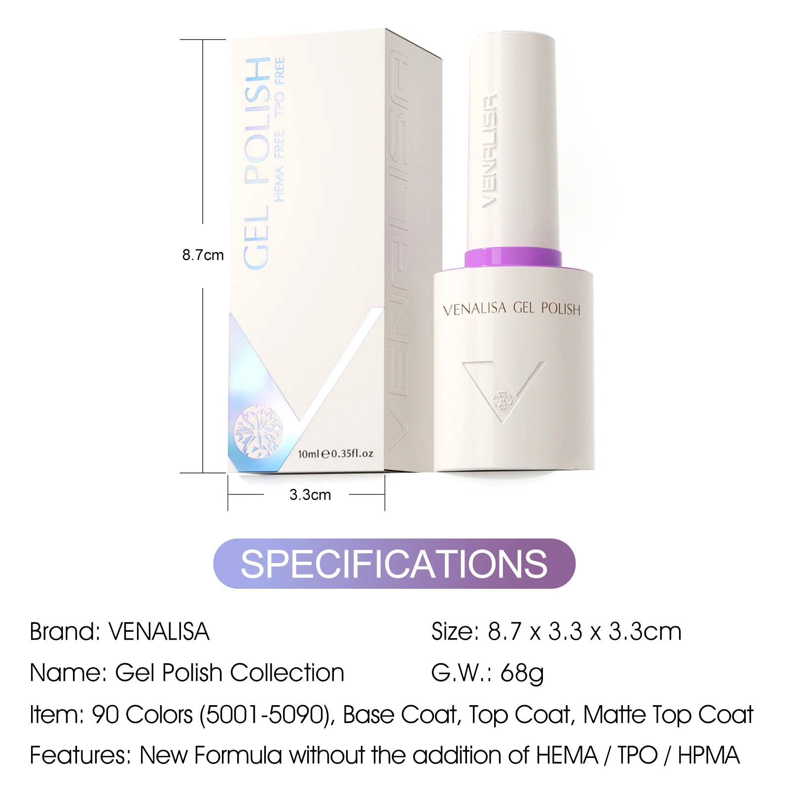 VENALISA V6 Cat Eye Gel Nail Polish – HEMA & TPO Free 10ml - Roomsium