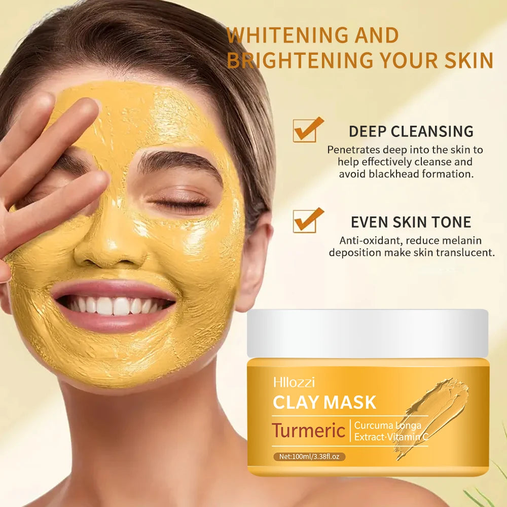 Turmeric Clay Mask Deep Cleansing Facial – Dark Spot & Acne Care, Oil Control