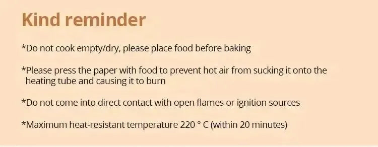 Air Fryer Disposable Paper Liners – Non-Stick Baking Paper