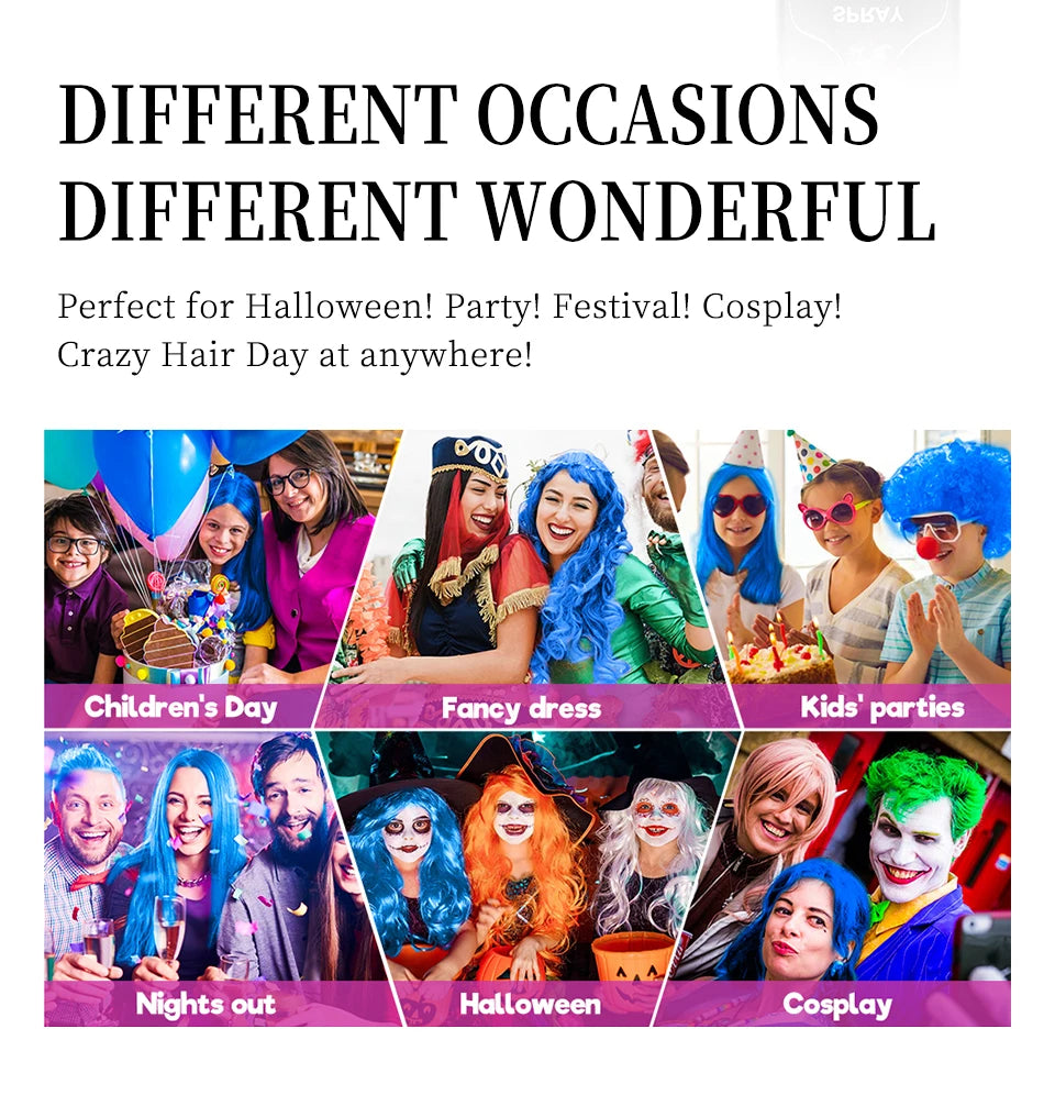 Temporary Hair Color Spray 30ml – Washable Styling Color