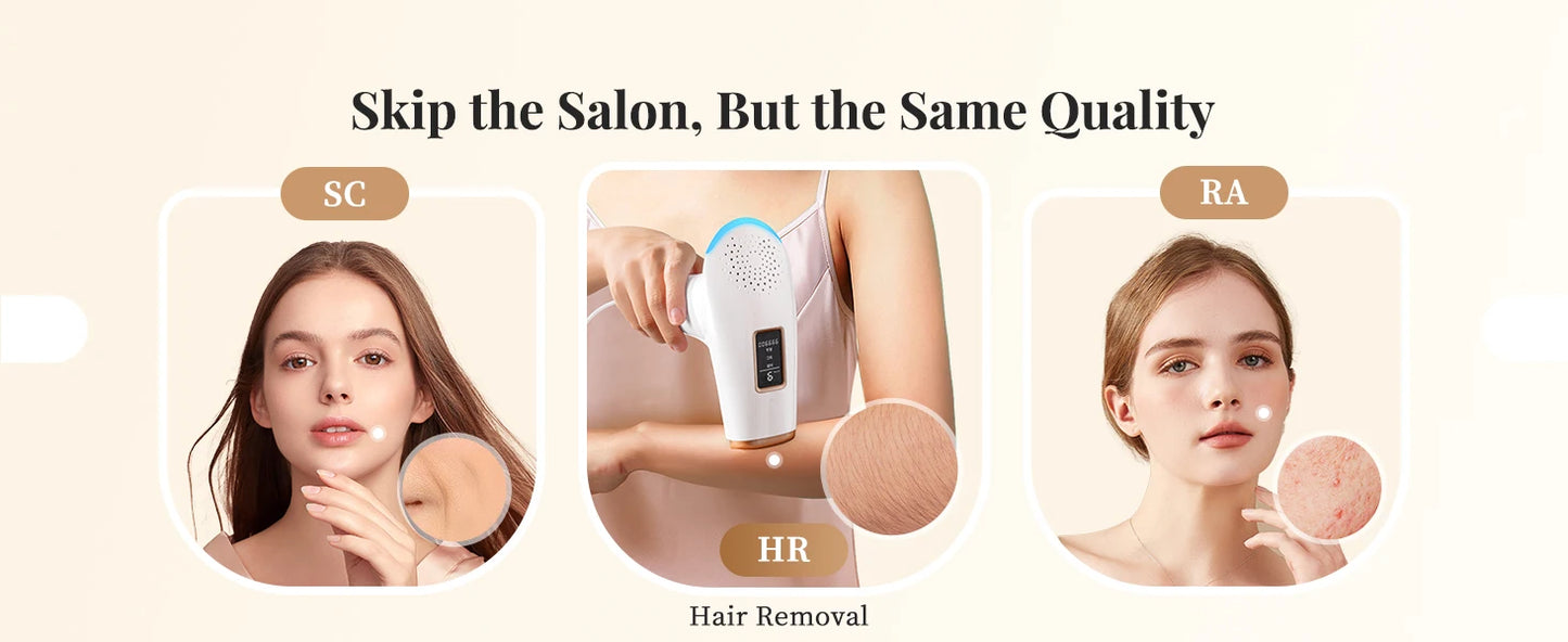 Totmizby 3-in-1 IPL Laser Hair Removal Device – Painless Home Epilator - Roomsium