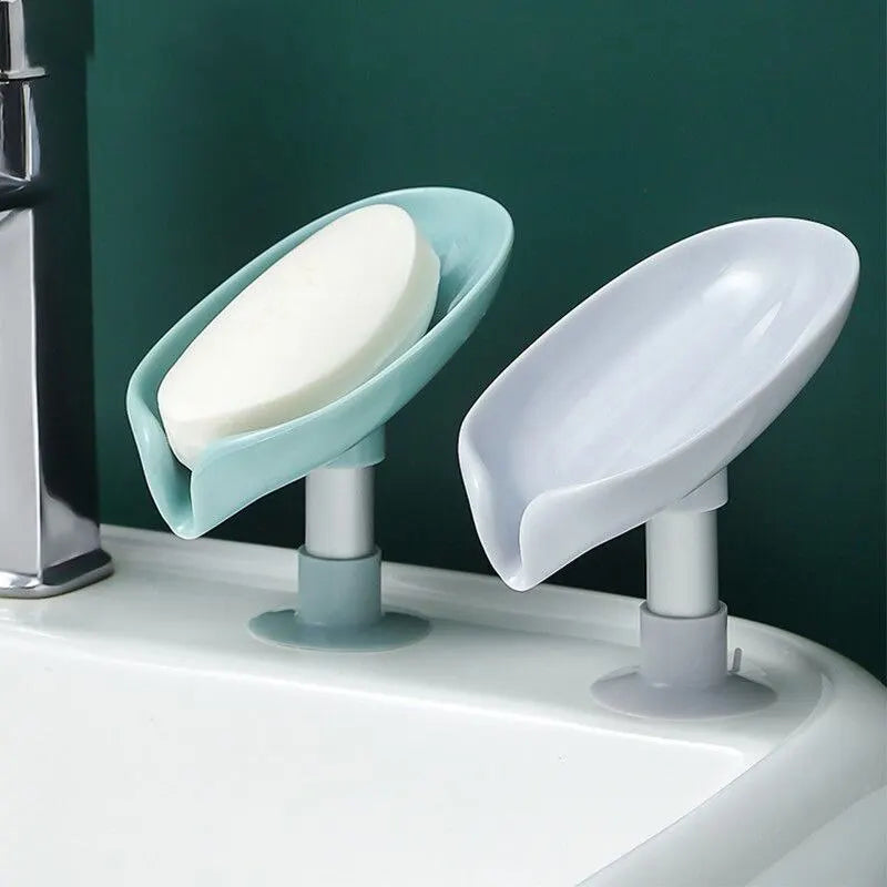 2-Piece Creative Draining Soap Box – Punch-Free Suction Cup Bathroom Soap Holder - Roomsium