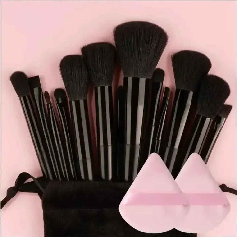 13-Piece Makeup Brush Set – Nylon Bristles