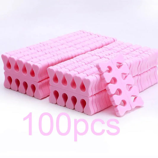 50 Pairs Soft Toe Separators – Flexible Pedicure Nail Spacers