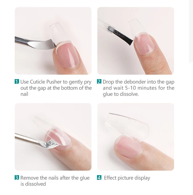 NAILPOP 120pcs Soft Gel Full Cover Press On Nails – Coffin Clear / Semi-Matte False Nail Tips - Roomsium