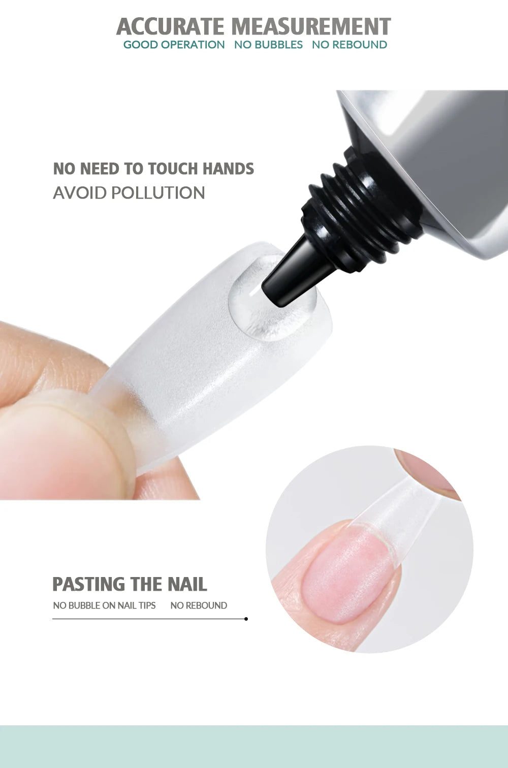 Nailpop Pro Soft Nail Tips Gel Glue 20g – UV/LED Adhesive for Fake Nails & Gel Extensions - Roomsium