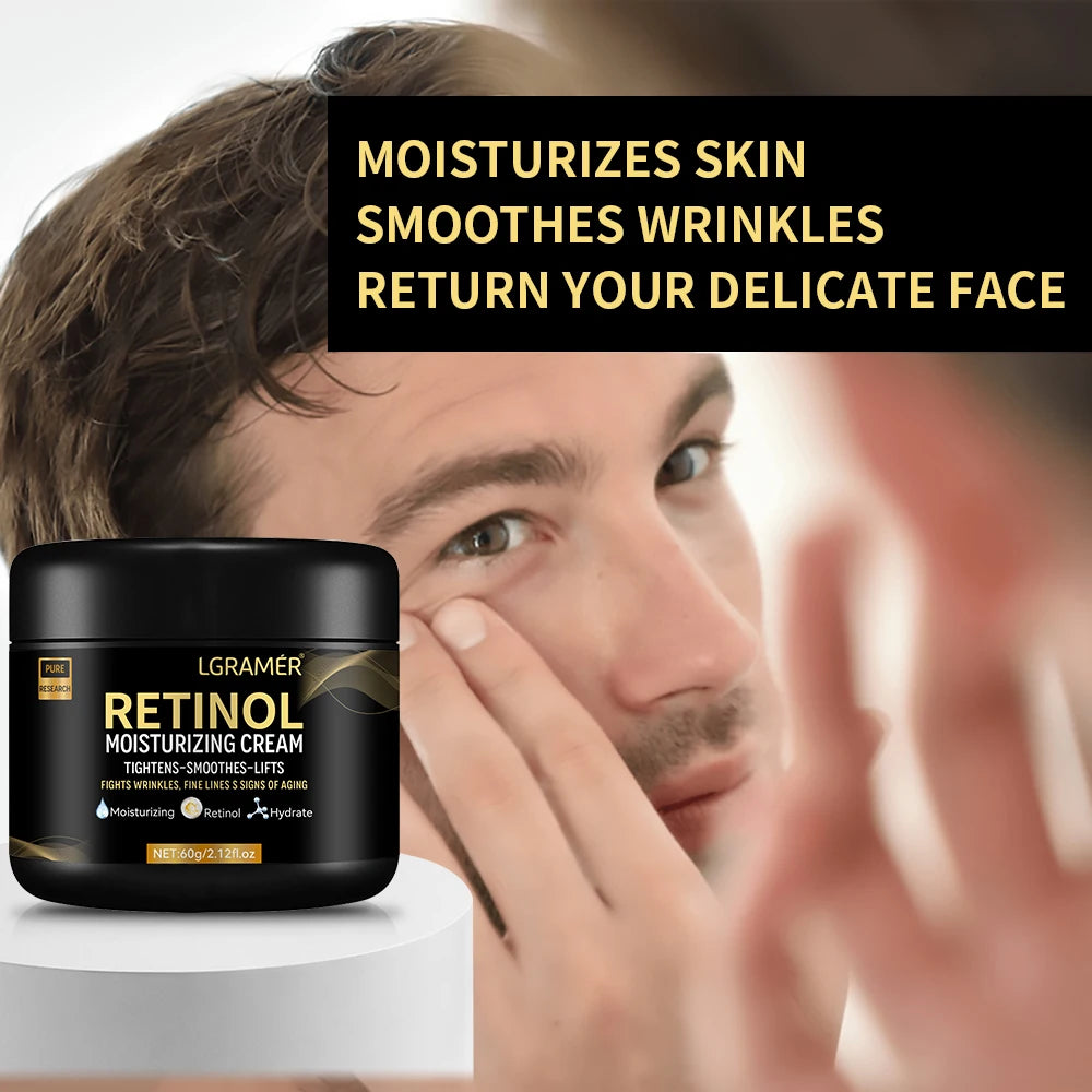 Men's Retinol Face Moisturizer Moisturizing Retinol Cream Anti-Wrinkle Aging Moisturizing Shrink Pores Whitening Smooth Retinol - Roomsium
