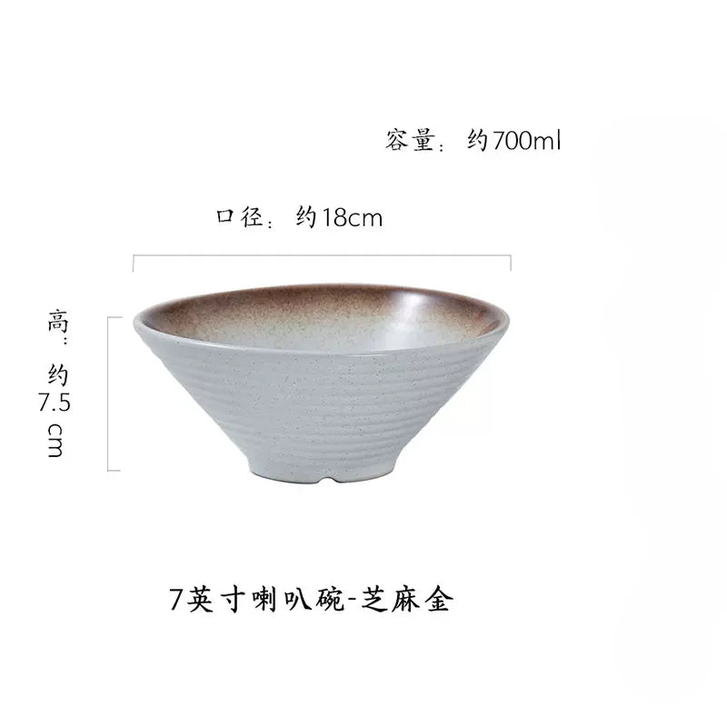 Japanese-Style Ceramic Ramen Bowl – Large Porcelain Soup, Rice & Noodle Bowl