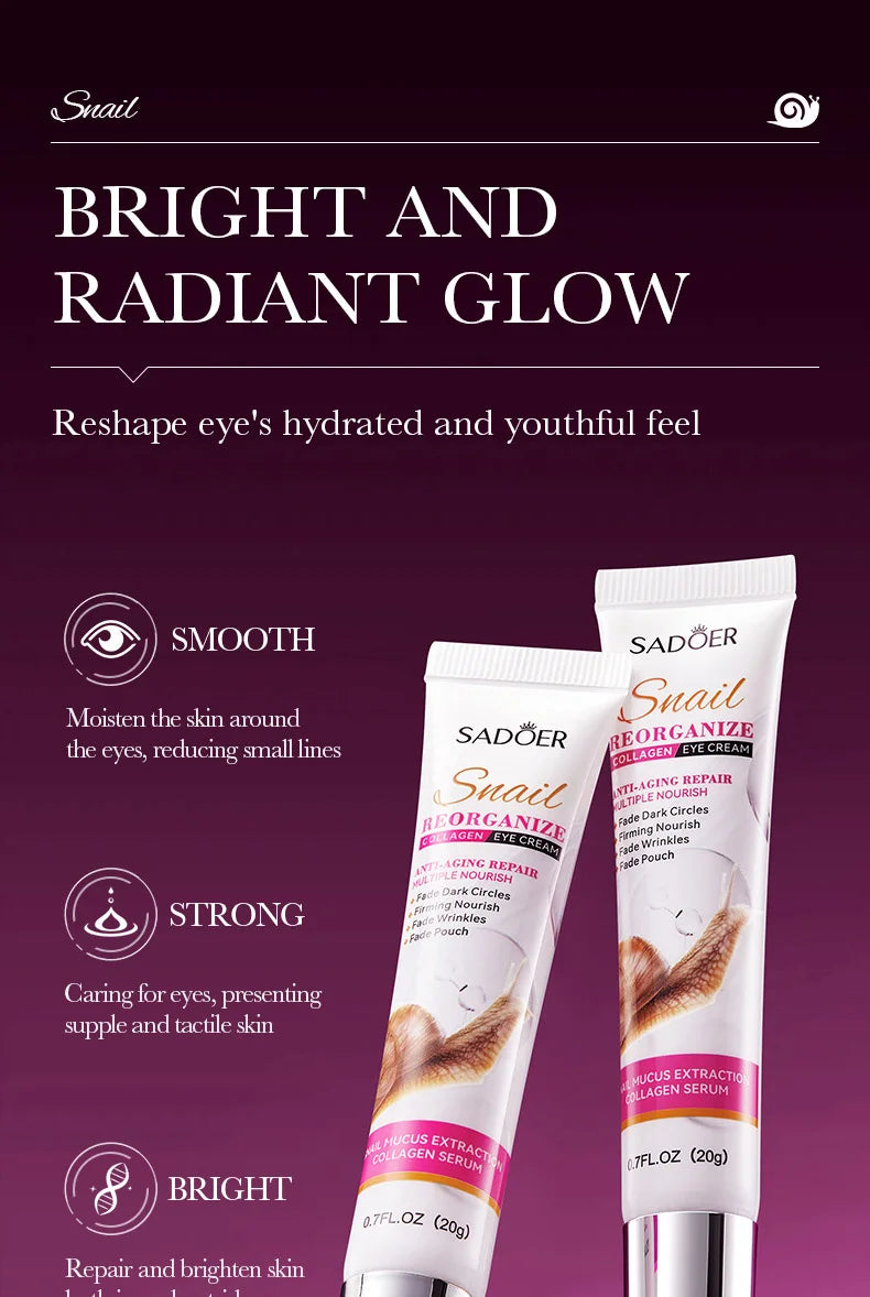 SADOER Snail Collagen Eye Cream – Dark Circle & Puffiness Care