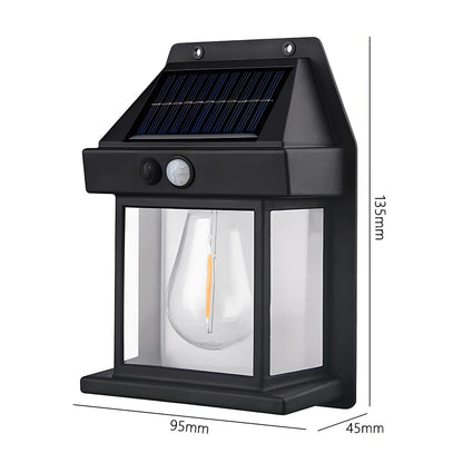 Solar Outdoor Waterproof LED Wall Light with Motion Sensor – IP65 Garden & Fence Lamp - Roomsium