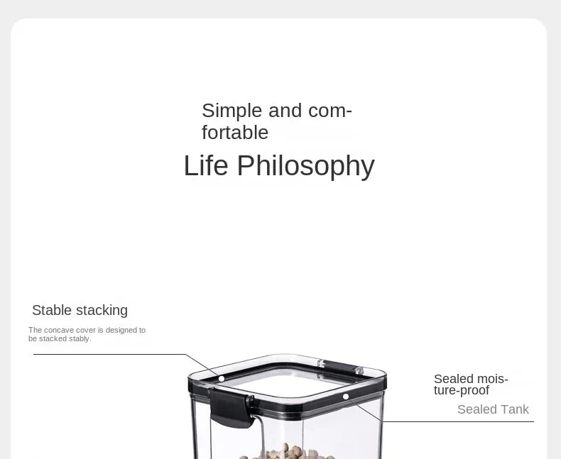 Sealed Kitchen Grain Storage Jars – Moisture-Proof Transparent Food Containers (460–1800ml)