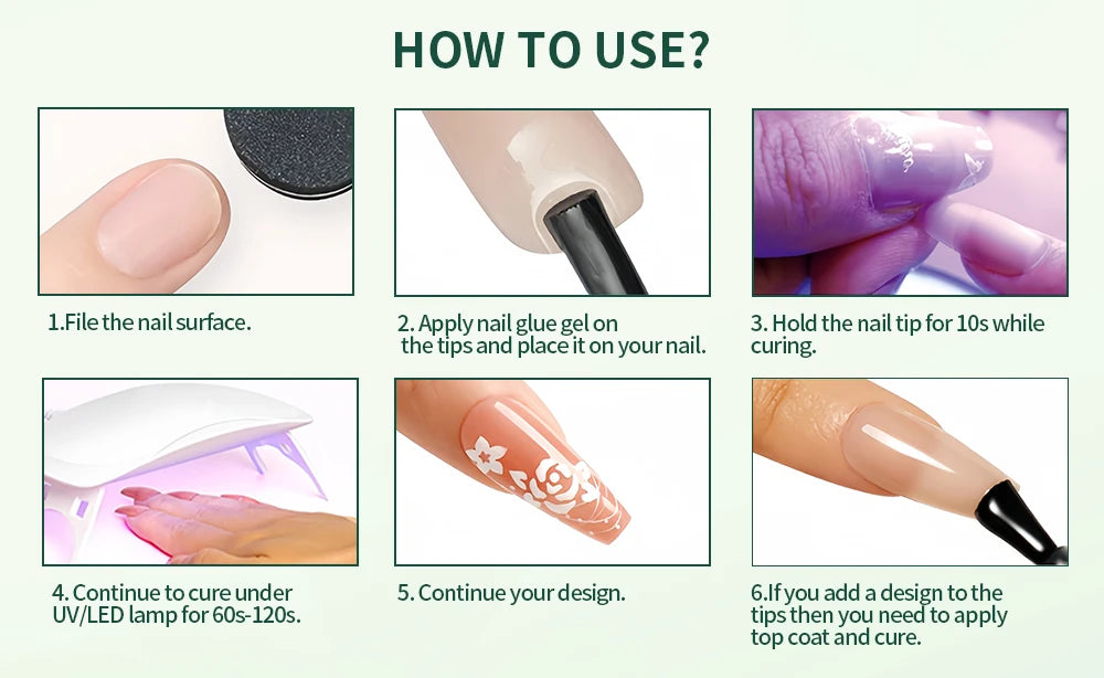 Nailpop 3-in-1 Nude Natural Nail Tips – 140PCS