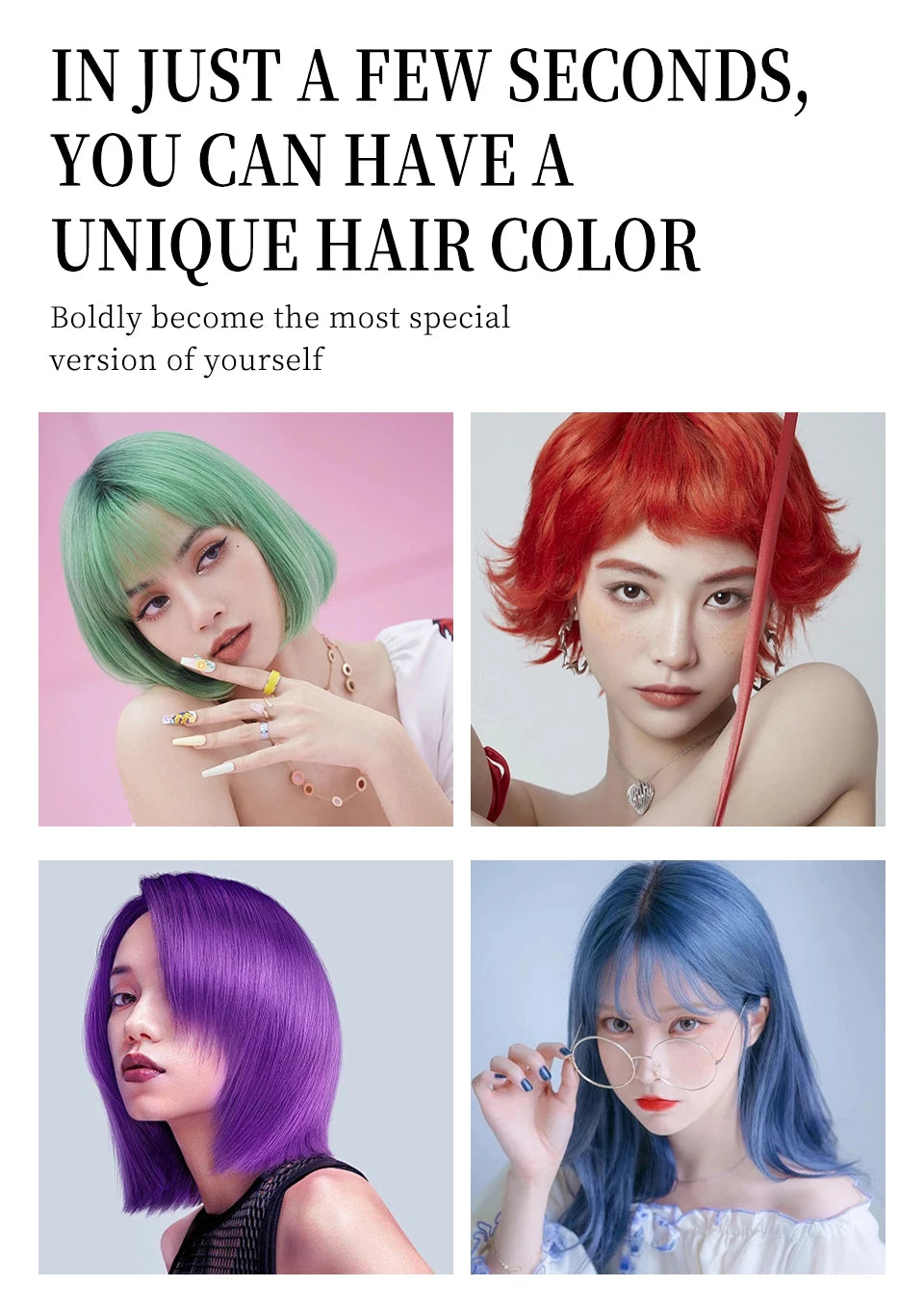 Temporary Hair Color Spray 30ml – Washable Styling Color